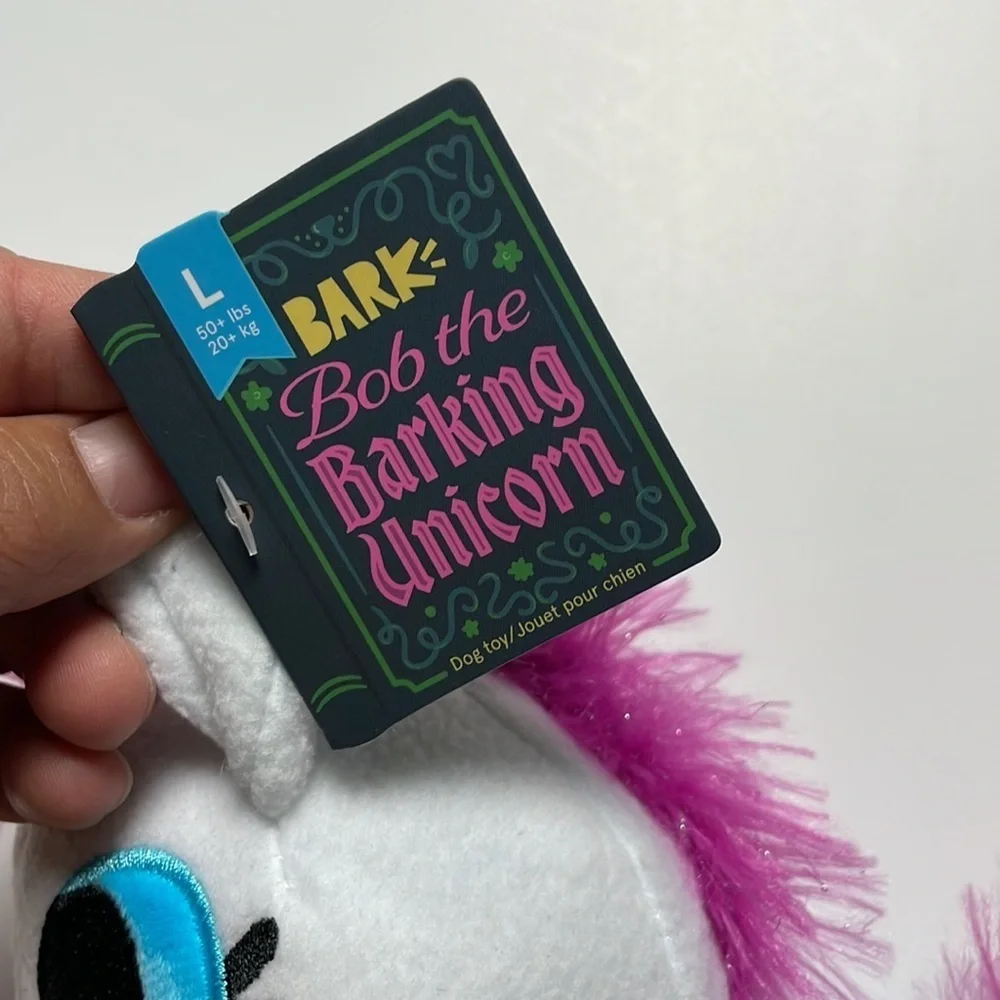 BARK Dog Toy Bob The Barking Unicorn Large